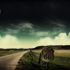 clouds, Route 66