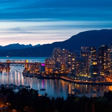 illuminated, Vancouver, Canada, Town