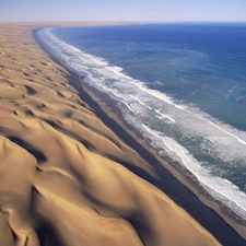 Dunes, sea, Waves