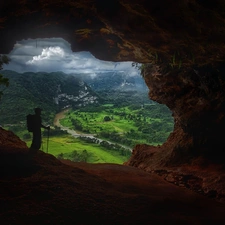 entry, View, Human, cave