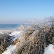 Gdańsk, sea, winter, Dunes