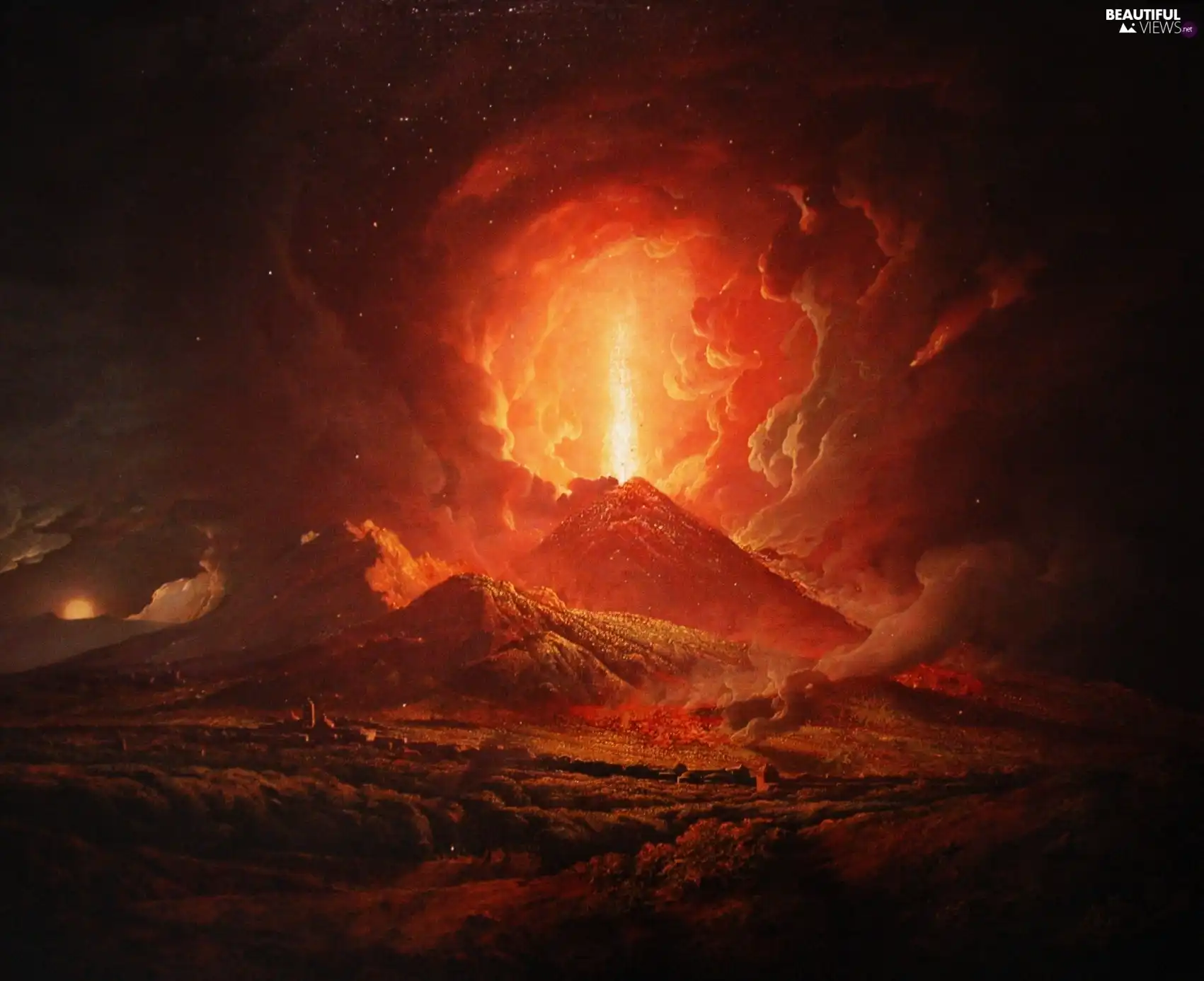volcano, explosion