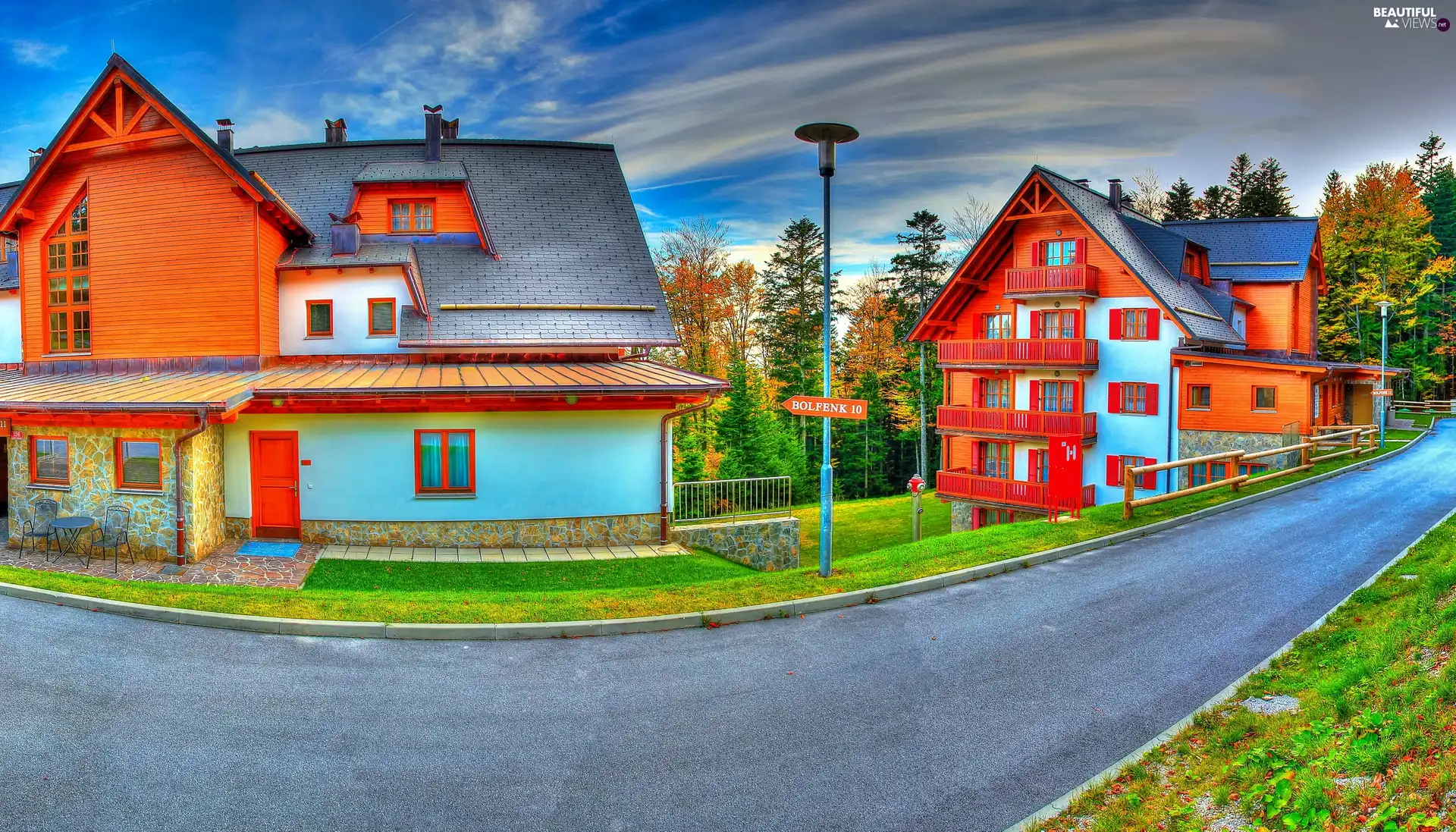 color, Street, HDR, Houses