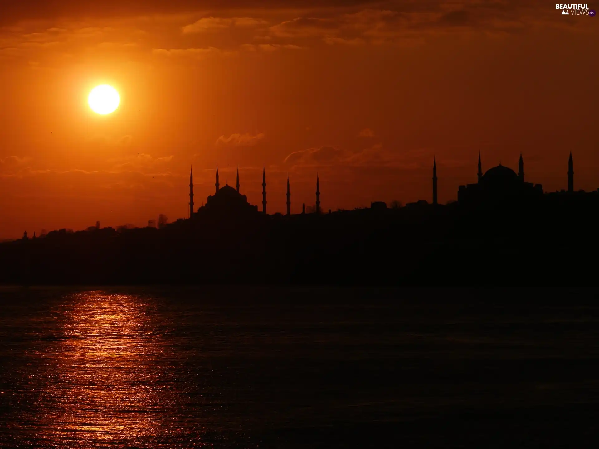 west, Turkey, Istanbul, sun
