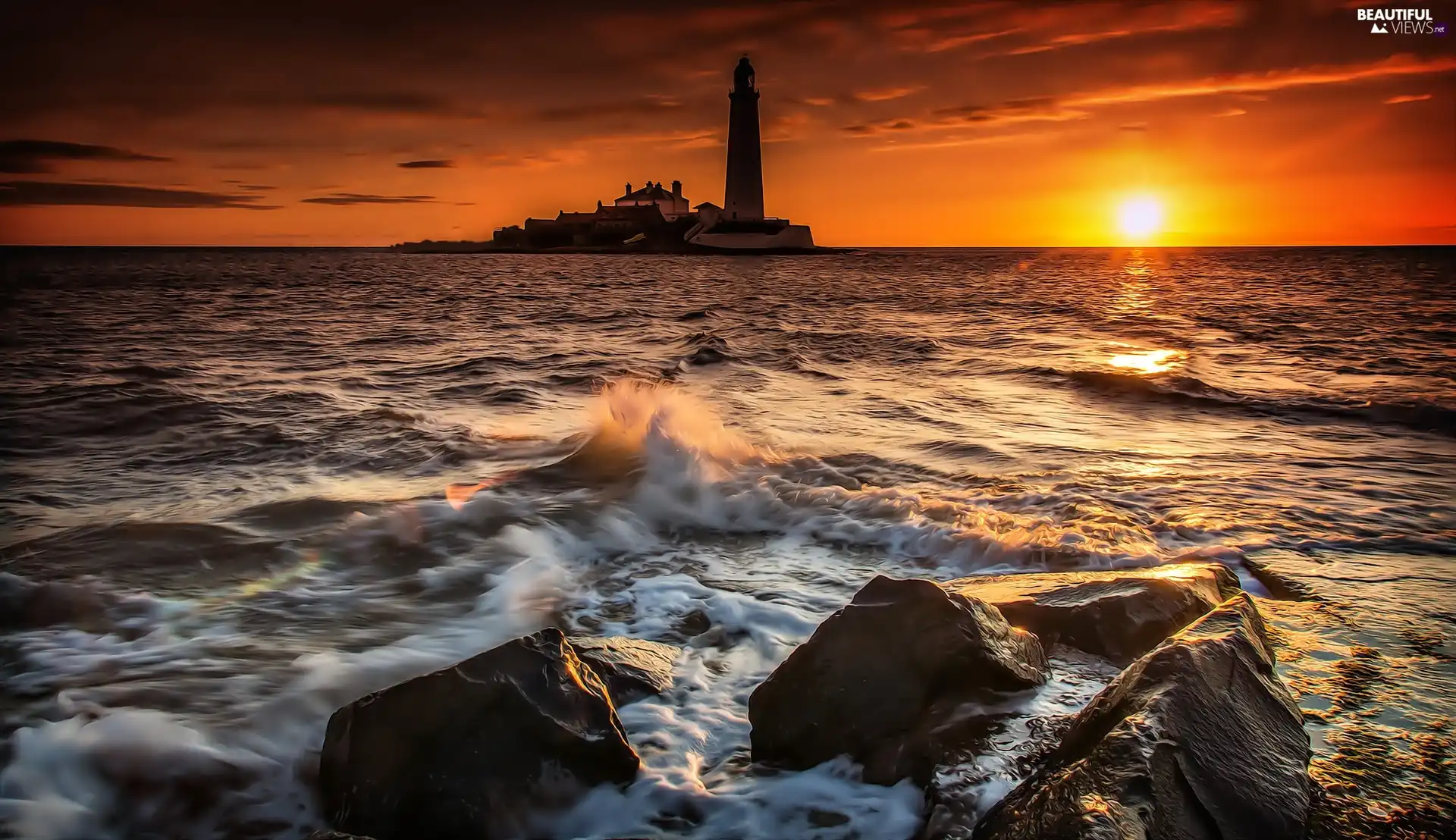 Great Sunsets, Lighthouses, sea
