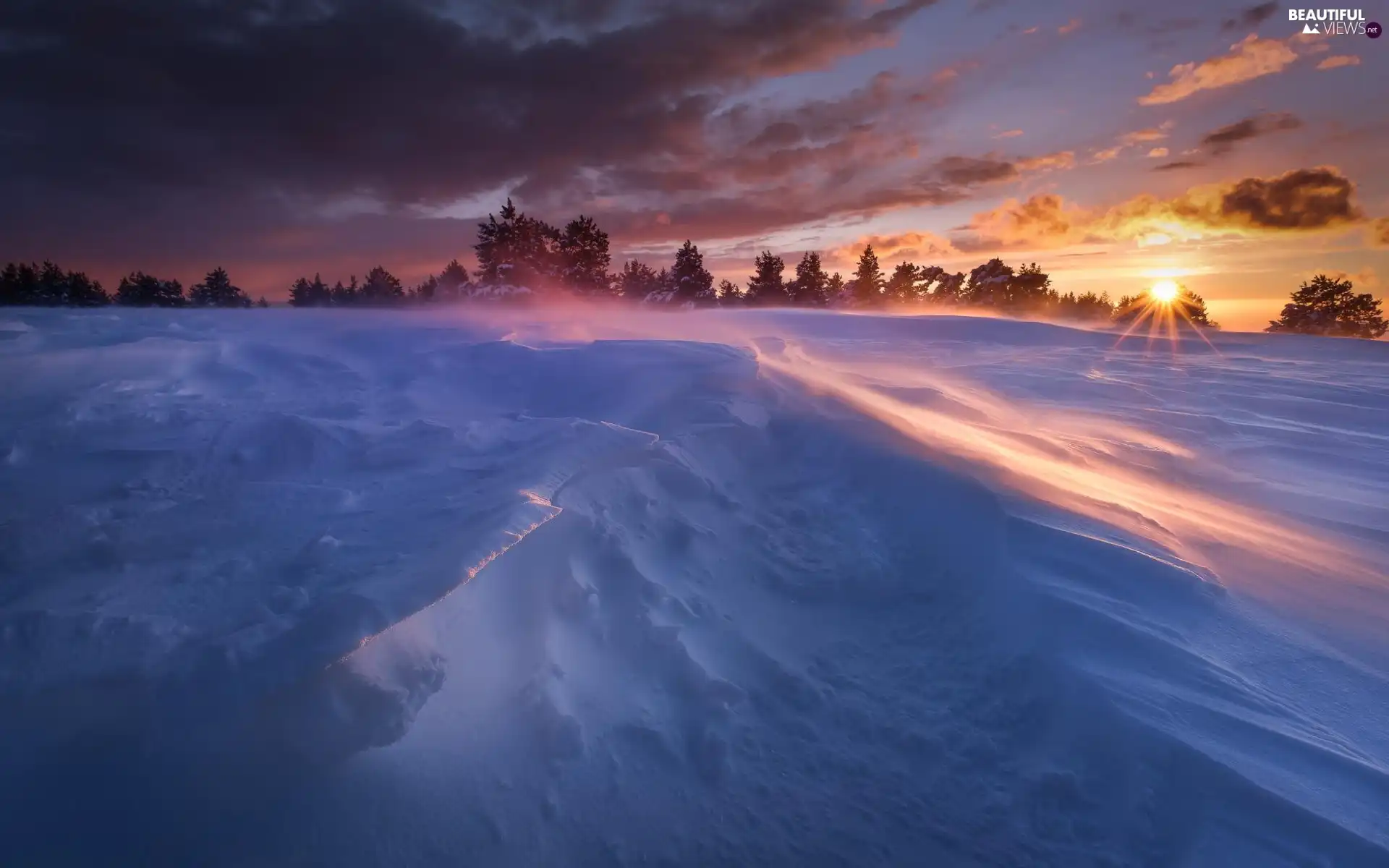 Great Sunsets, winter, snow