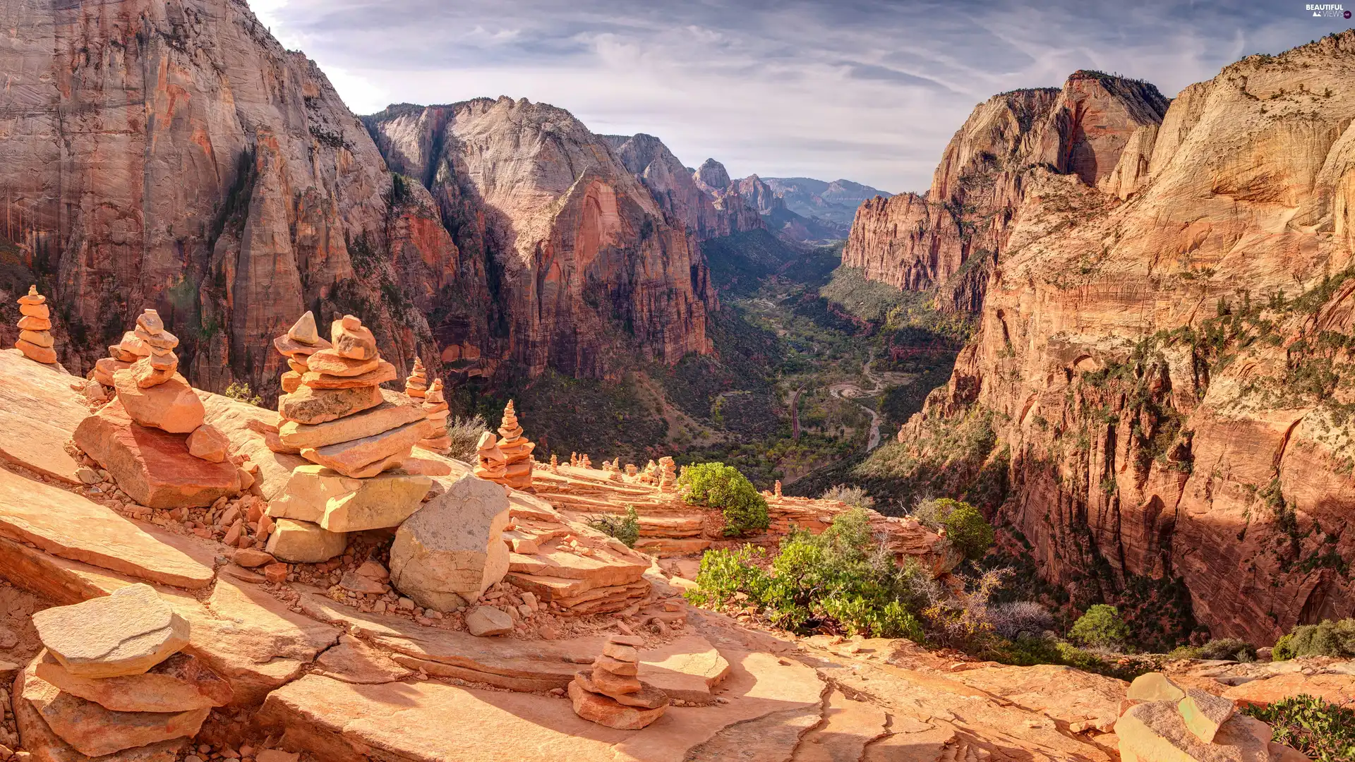 rocks, canyon, Utah, Zion Canyon, Mountains, Zion National Park, The United States