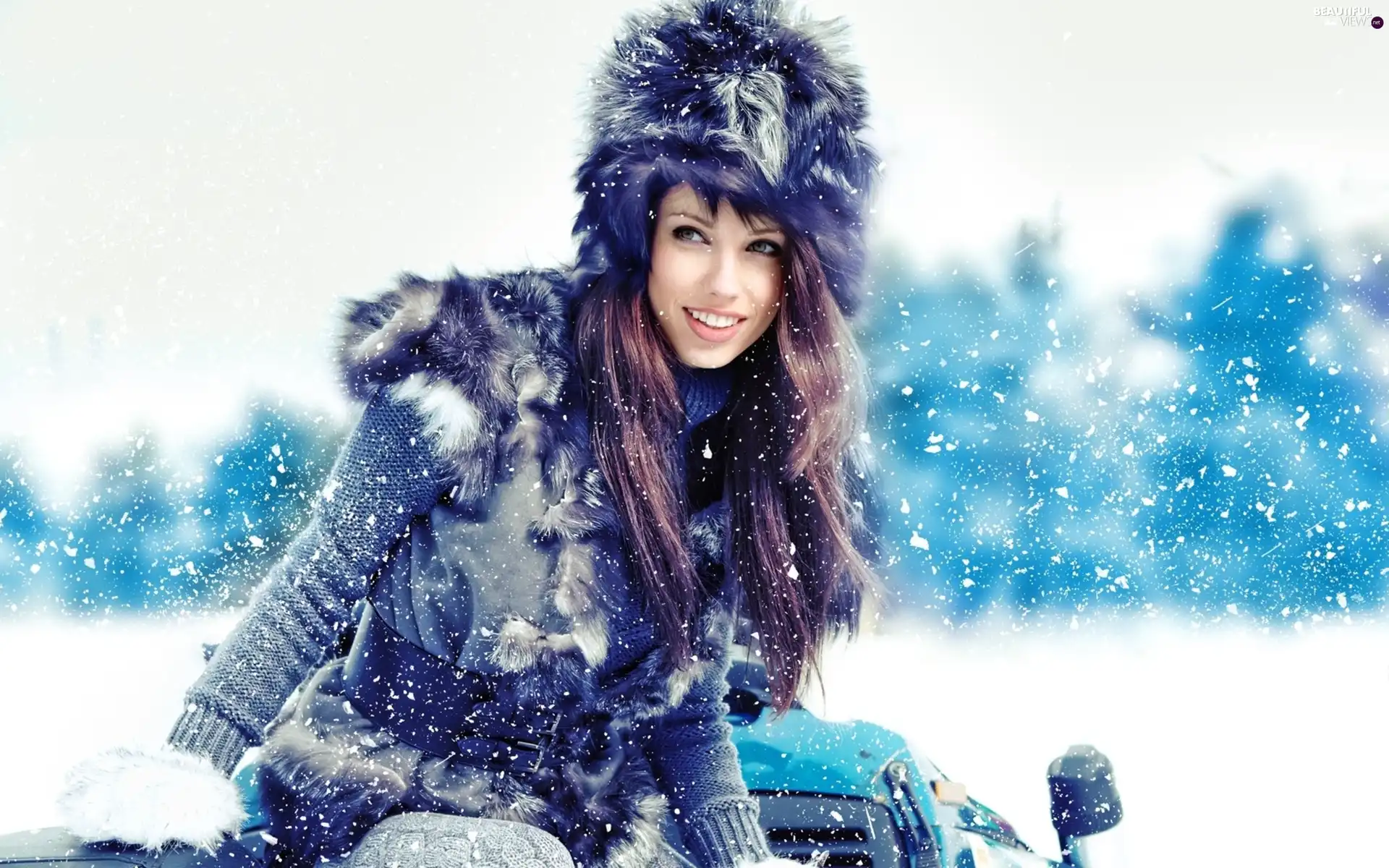 Women, Hat, winter, fur