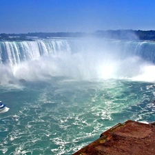 agitated, water, Niagara Falls, Tours, waterfall