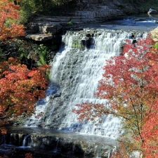 waterfall, autumn