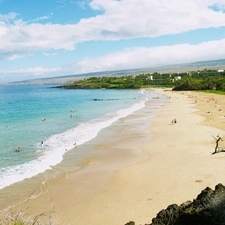 Beaches, landscape, sea