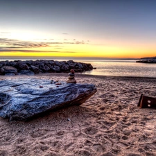 Beaches, Stone, sun, sea, west