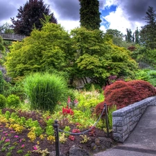 Garden, bridges