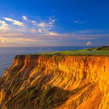 sea, cliff