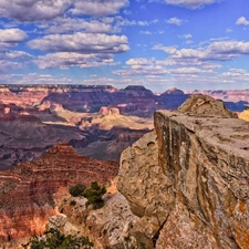 canyon, clouds