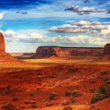 Desert, clouds