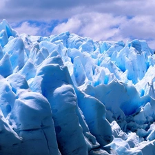 clouds, Mountains, ice