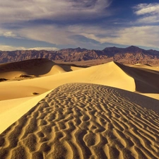 clouds, Desert, Mountains