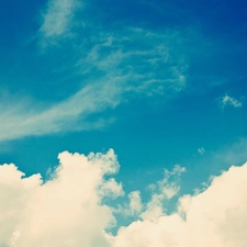 clouds, blue, Sky