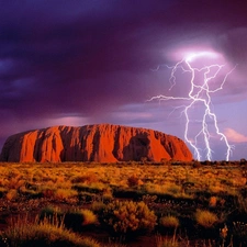 Storm, Rocks, Australia, Desert