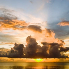 Great Sunsets, sea, clouds
