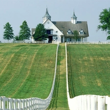 field, Home, Fance, White