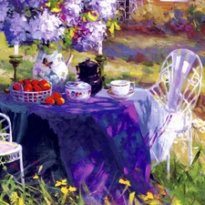 picture, service, Flowers, Table