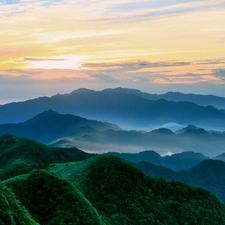 Mountains, Fog