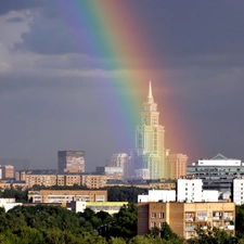 Moscow, town, Great Rainbows, View