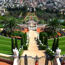 palace, Flower-beds, green, Garden