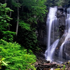 waterfall, green