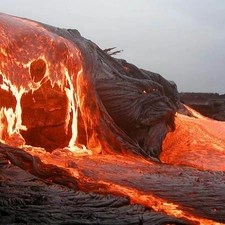 Lava, explosion, volcano