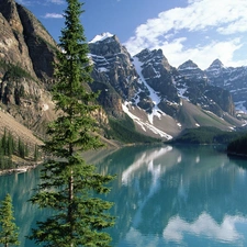 lake, Mountains