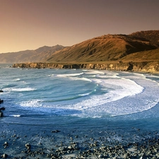 sea, Mountains