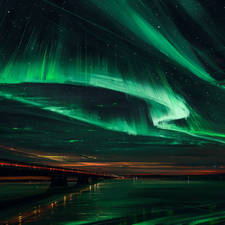 Painfography, bridge, aurora polaris