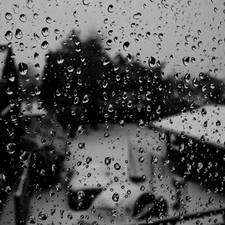 Rain, drops, Glass