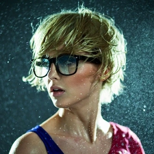 Women, Glasses, rapprochement, In The Rain