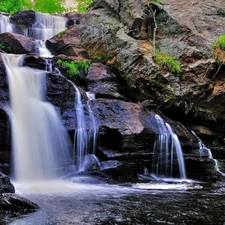 River, waterfall, rocks