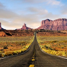 rocks, Way, canyon