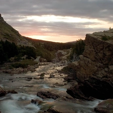 rocks, mountainous, flux