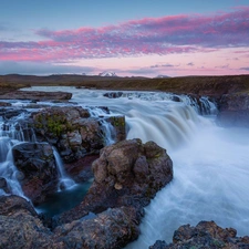 rocks, cascade, River