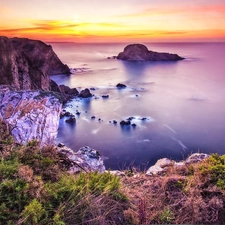 rocks, Coast, sea