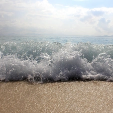 Sand, sea, Waves