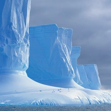 sea, Mountains, ice