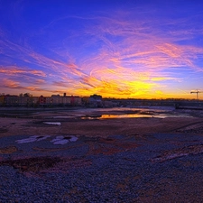 Town, Great Sunsets, Sky