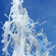 splashed, blue, Sky, water