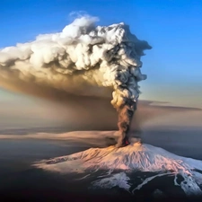 smoke, volcano, eruption