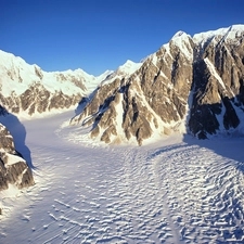 Mountains, snow