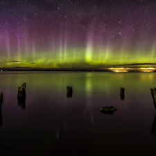 Northern Lights Lake, Night, star