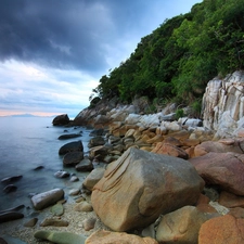Stones, sea, coast